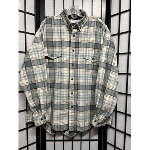 FireZero Men’s 2XL Cat 2 Gray Plaid Button Front FR Flame Resistant Work Shirt